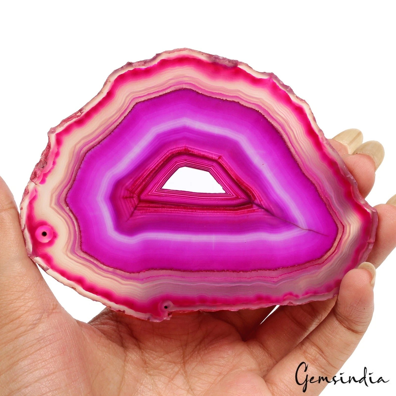 470 Ct Natural Pink Onyx Agate Slice Druzy Freeform Cab Huge Size Loose Gemstone