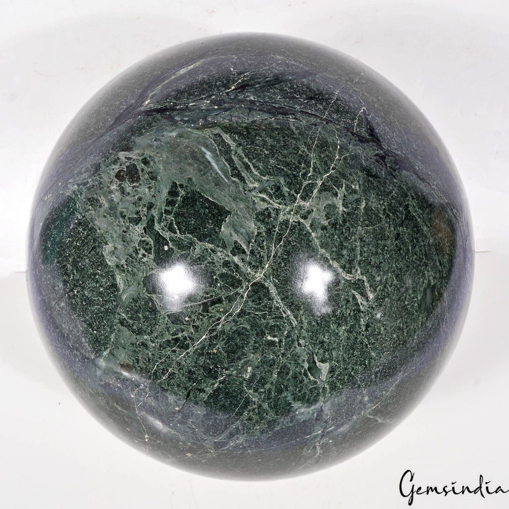 33.28 LB Natural Green Opal Sphere Crystal Ball Mineral Specimen Healing 8.5"
