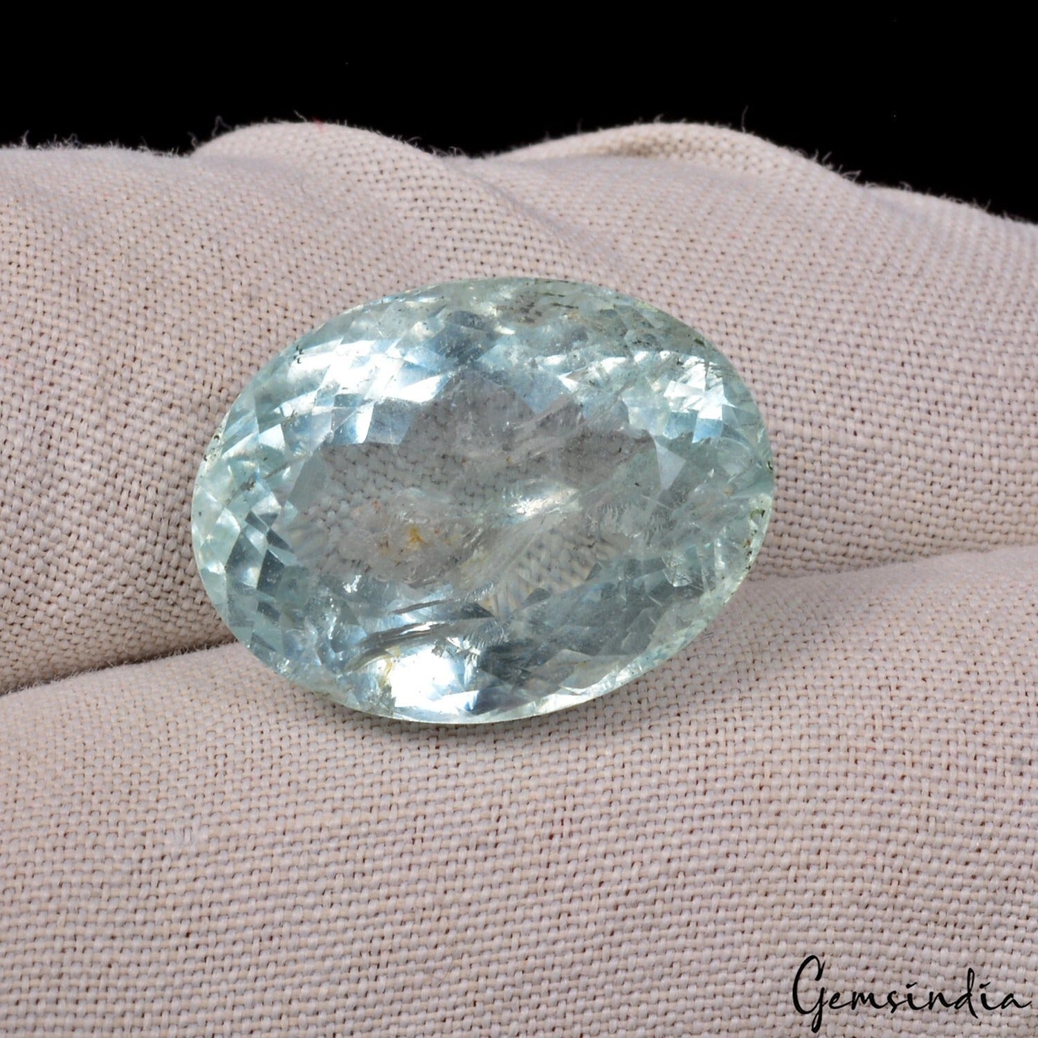 Certified 15.40 Cts Natural Untreated Blue Aquamarine Oval Loose Gem For Ring