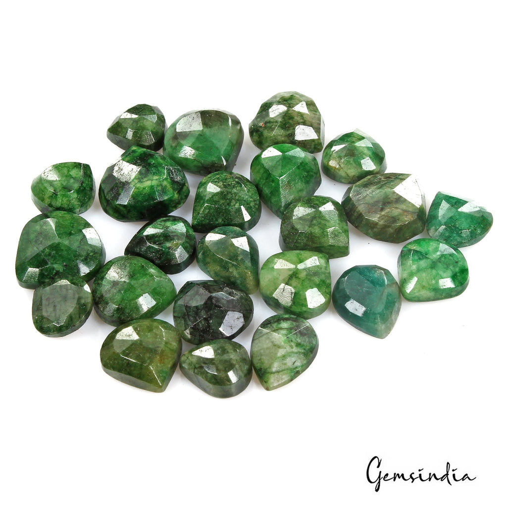 196.90 Cts/23 Pcs Natural Brazilian Dark Green Emerald Pear Cut Gems For Jewelry