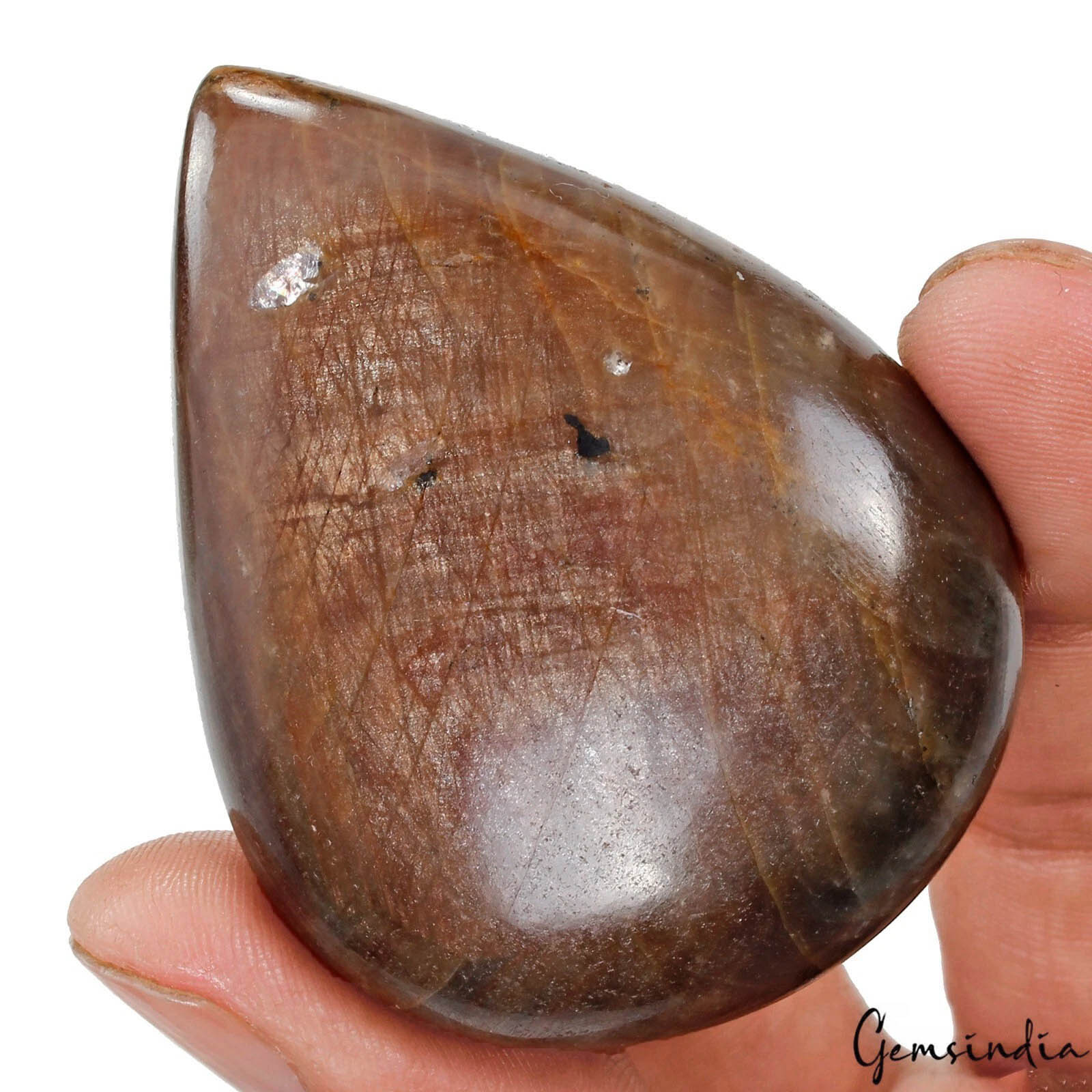 Natural Untreated Brown Sapphire Pear Cabochon Earth Mined 500 Ct Loose Gemstone