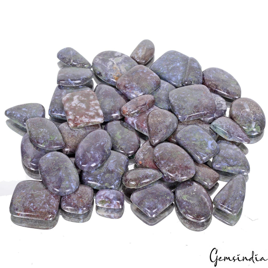 1020 Cts/41 Pcs Natural Untreated Snow Flake Jasper Mix Cab Gems Lot For Jewelry