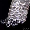 37 Pcs Natural White Quartz 7mm to 18mm Oval Cabochon Untreated loose Gemstones