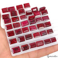 500 Ct Natural Red Ruby Rectangular Cut Faceted Loose Wholesale Gems Lot 41 Pcs