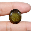Certified 25.25 Cts Natural Untreated Olive Green Tourmaline Oval Gem For Ring