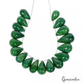 600 Cts/18 Pcs Natural Brazilian Green Emerald Drill Pear Cab Briolette Gems Lot