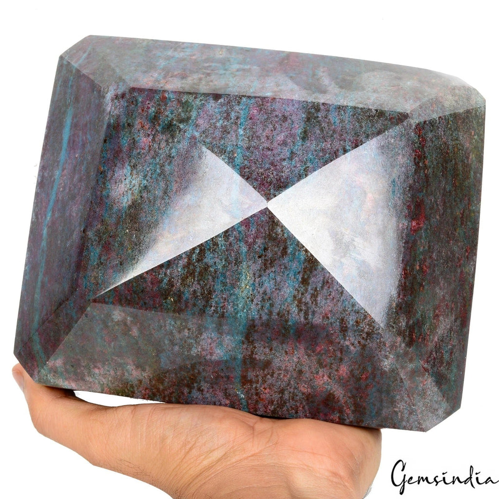 6.2 Kilo Natural Ruby Kyanite Octagon Cut Untreated Collector Grade Gemstone