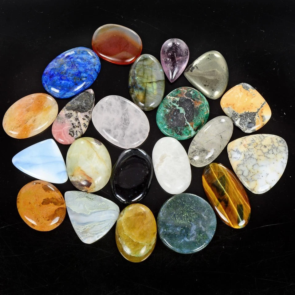 AA++ Natural Mix Cabochon Loose Multi Color Gemstone Wholesale Lot~1200 Ct/21 Pc