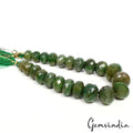 600 Ct/22 Pcs Natural Green Emerald Round Checker Cut Loose Beads For Jewelry