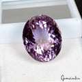 Certified 35.95Ct Natural Brazilian Untreated Purple Amethyst Oval Cut Loose Gem