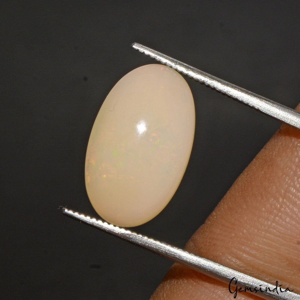 3.90 Ct Australian Fire Opal Oval Cabochon Natural Loose Certified Gemstone 16mm