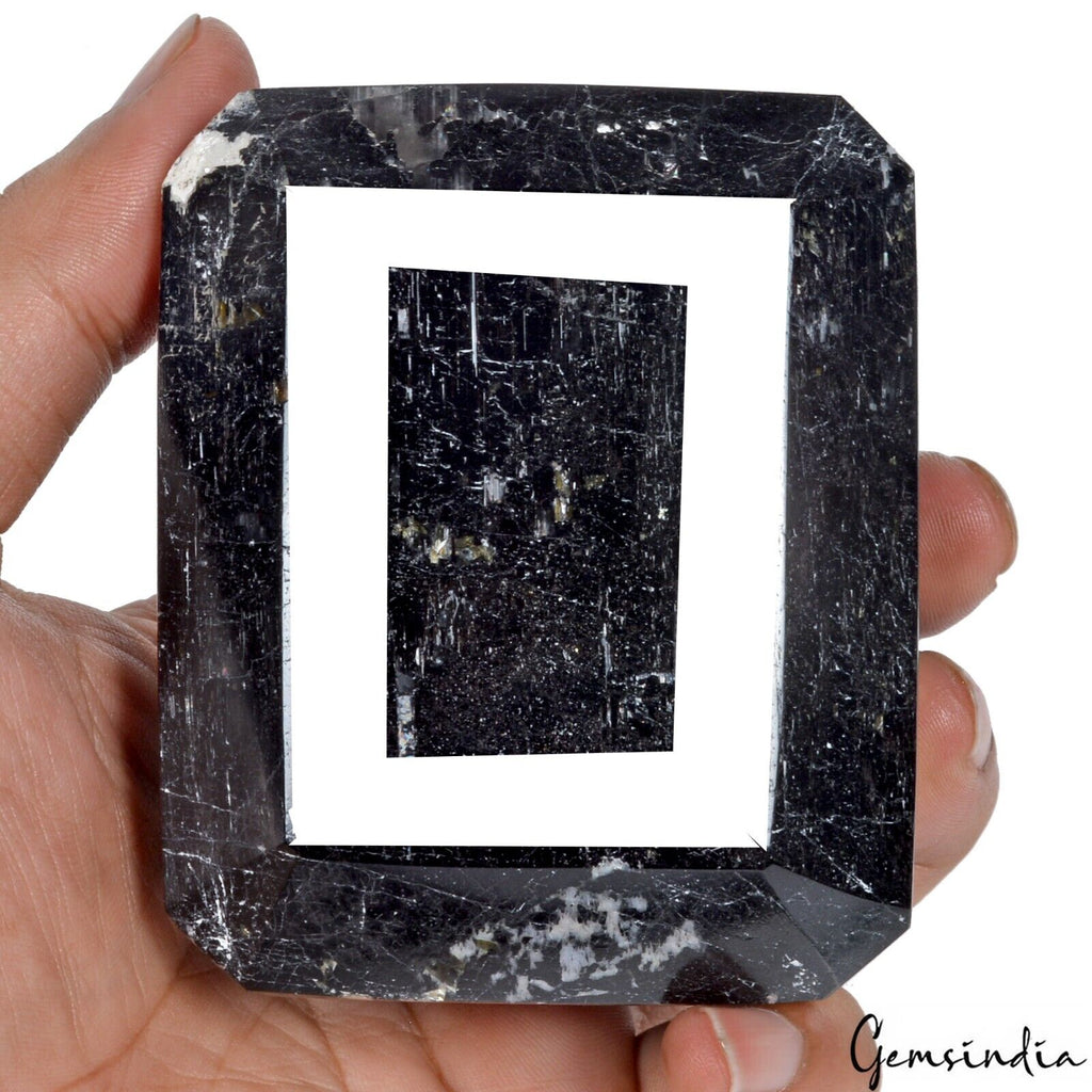 Tourmaline Loose Gemstone, Untreated, Black — 3.4x2.75x2.4Inch, 3750 Ct (0.75 Kg)