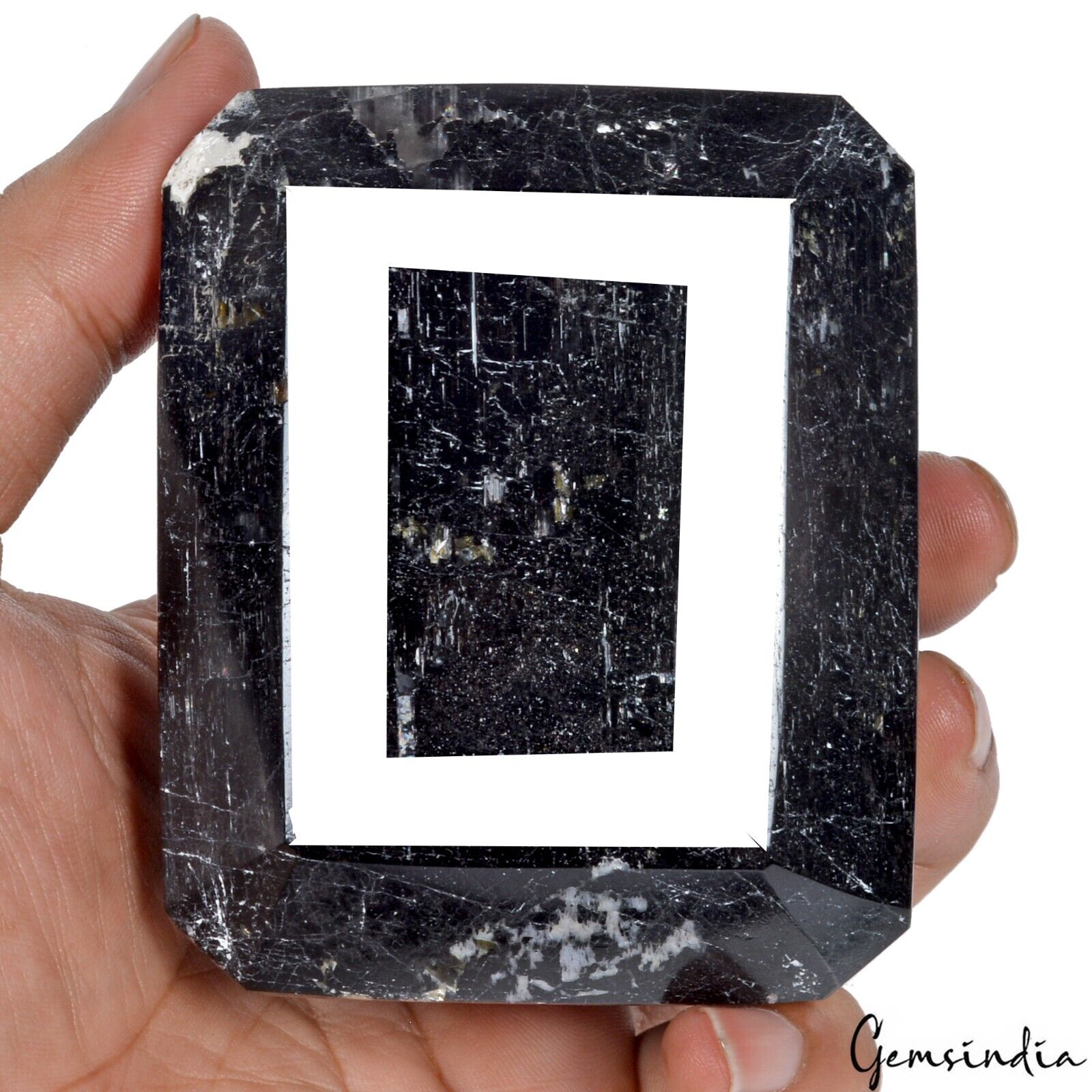 Tourmaline Loose Gemstone, Untreated, Black — 3.4x2.75x2.4Inch, 3750 Ct (0.75 Kg)