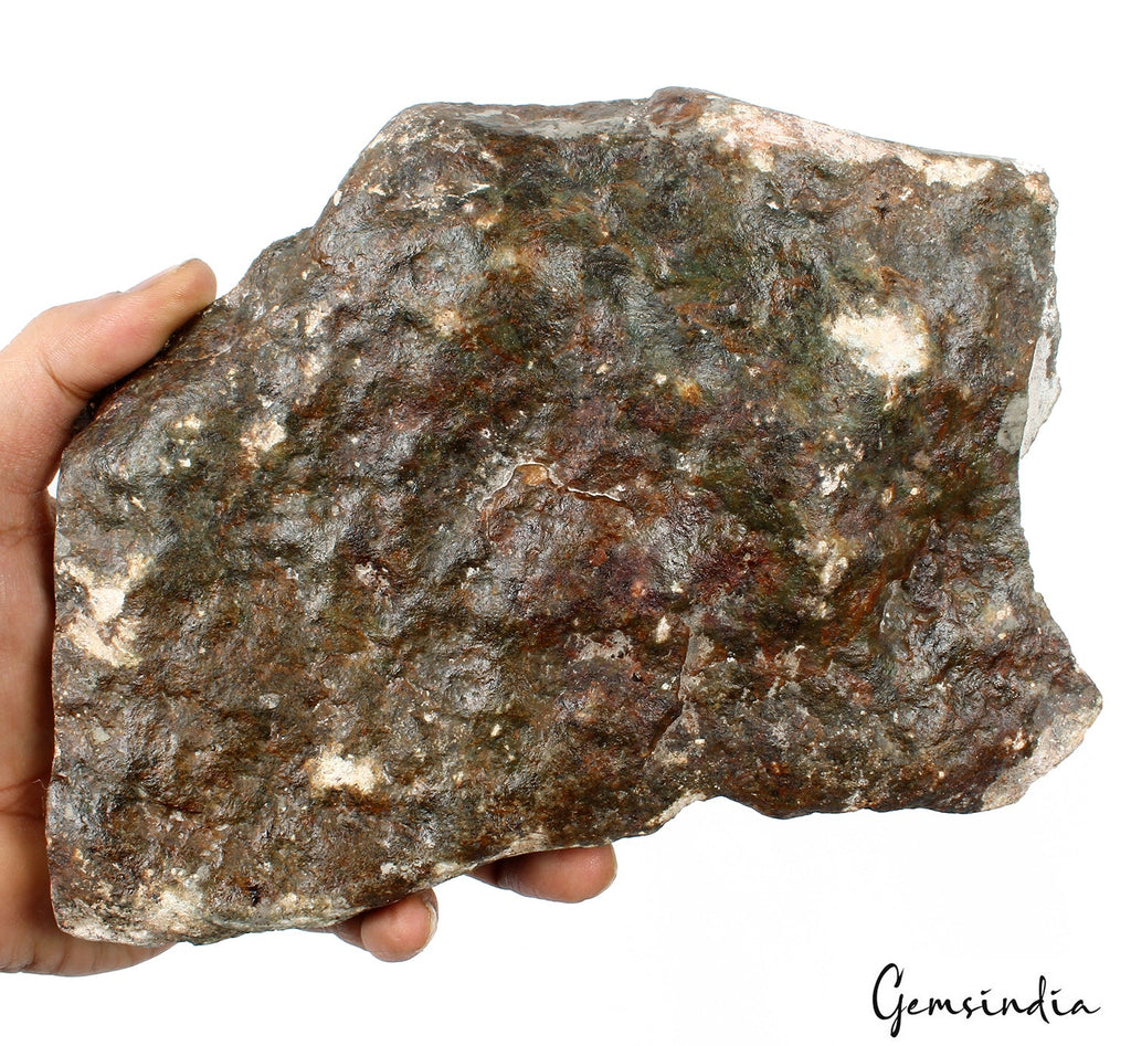 1.6kilo Ruby Kyanite Rough Slab Uncut Untreated Crystal Display Specimen w/Stand