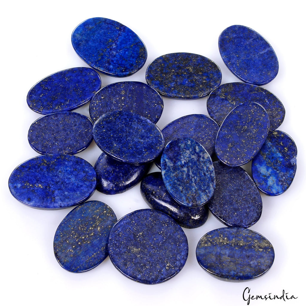590 Ct/19 Pcs Natural Blue Lapis Lazuli Gold Flecks Mix Cab Loose Wholesale Gems