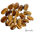 Tiger's Eye Lot, Cabochon, Untreated, Yellow — 21 Pieces, 35mm to 55mm, 1500 Ct, Madagascar
