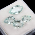 4 Pc Natural Blue Aquamarine Mix Cut  Loose Unheated 10-16mm Gemstones~ 11.00 Ct