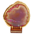 530 Cts Natural Bi Color Onyx Agate Slice Druzy Freeform Cabochon Geode Gemstone