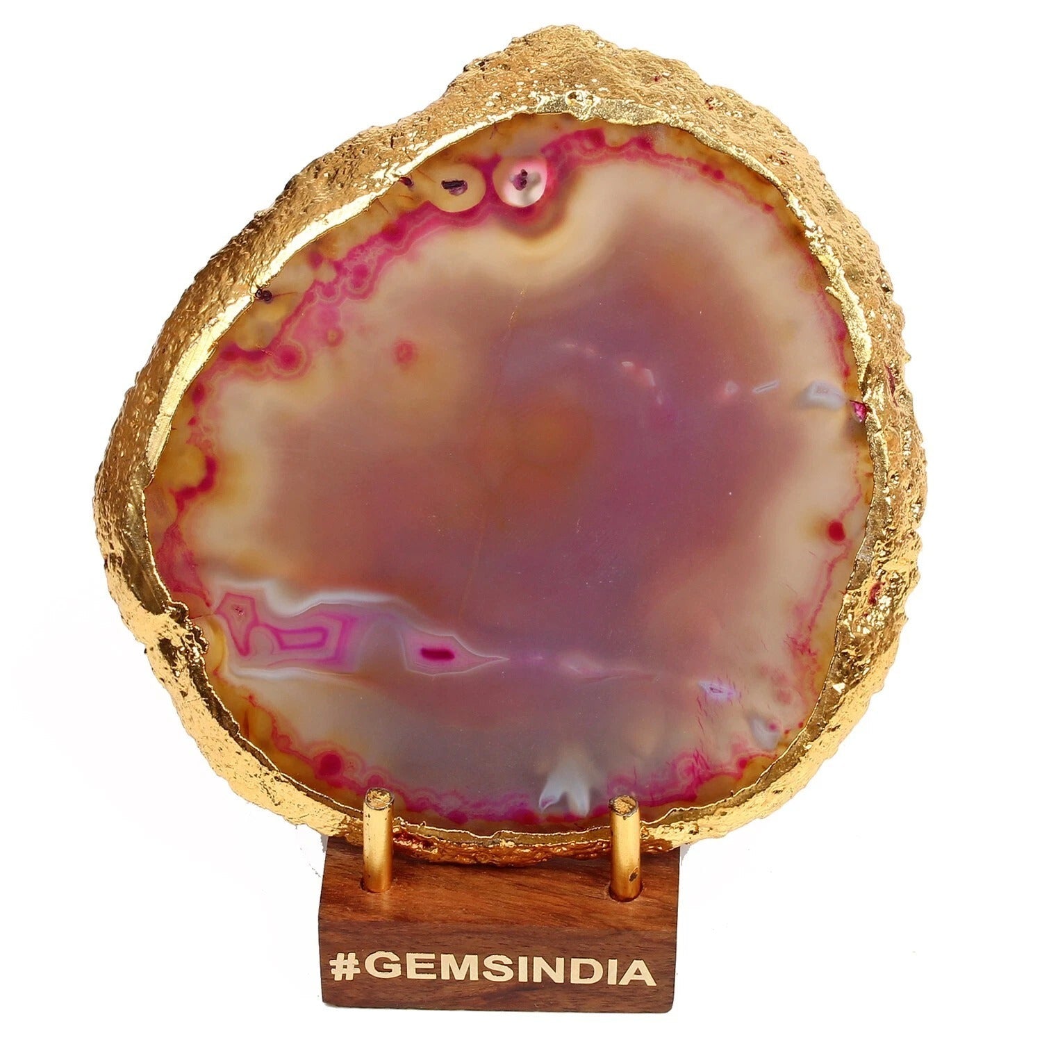 530 Cts Natural Bi Color Onyx Agate Slice Druzy Freeform Cabochon Geode Gemstone