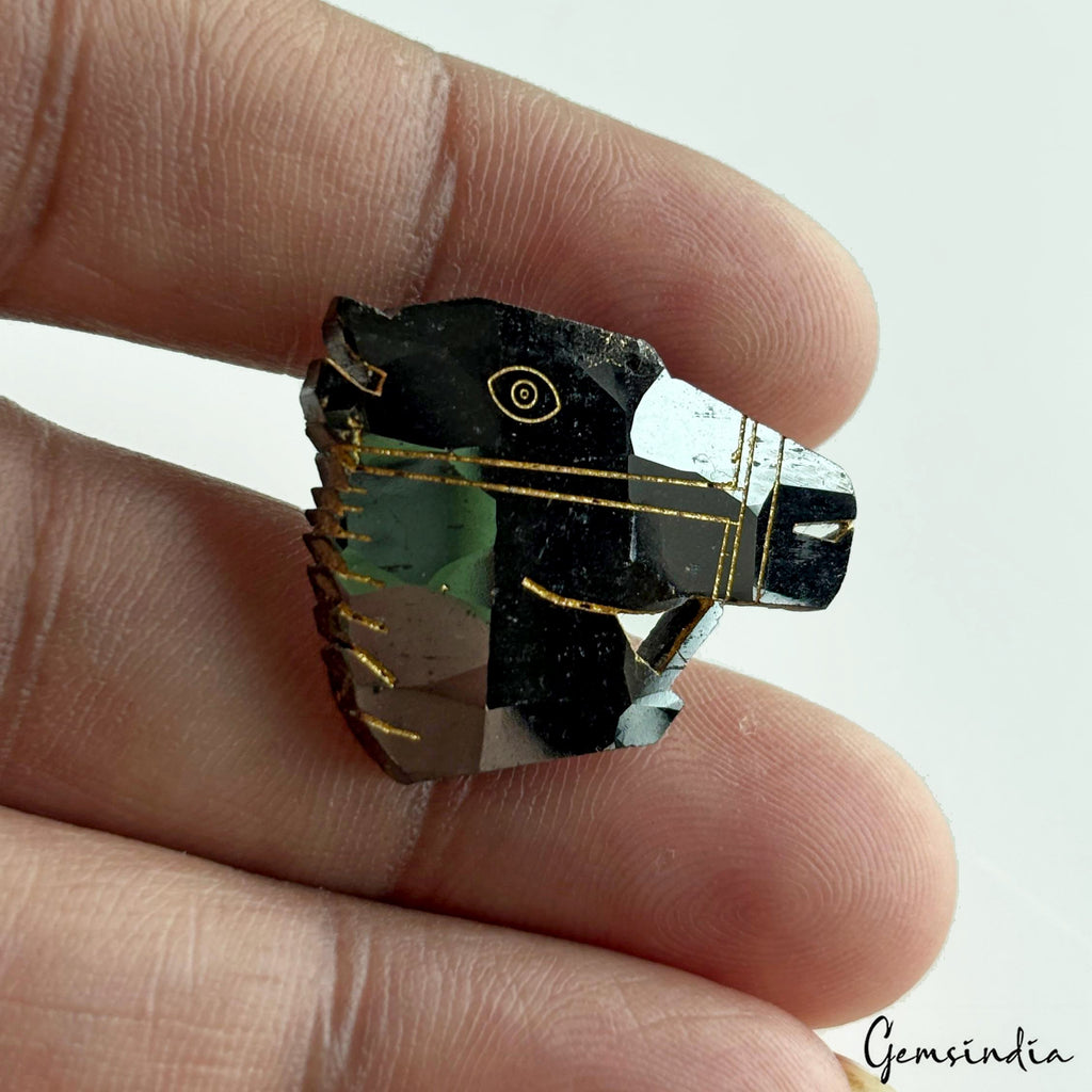 19.9Cts Horse face Shape Diamond, Unique/Antique Cut 100% Natural Black Diamond