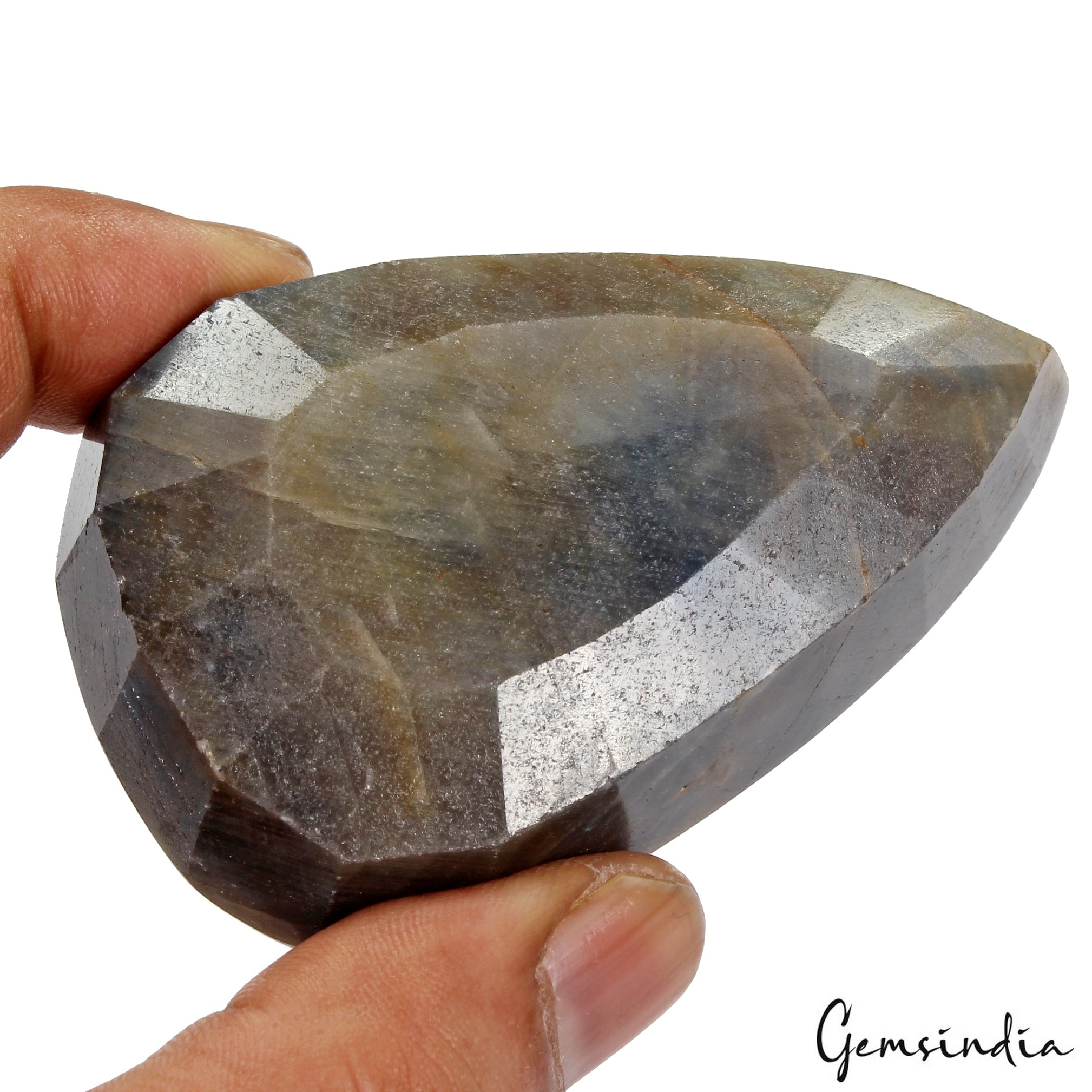 Certified 885 Ct Natural Sapphire Untreated Blue Gray Pear Cut Huge Loose Gem