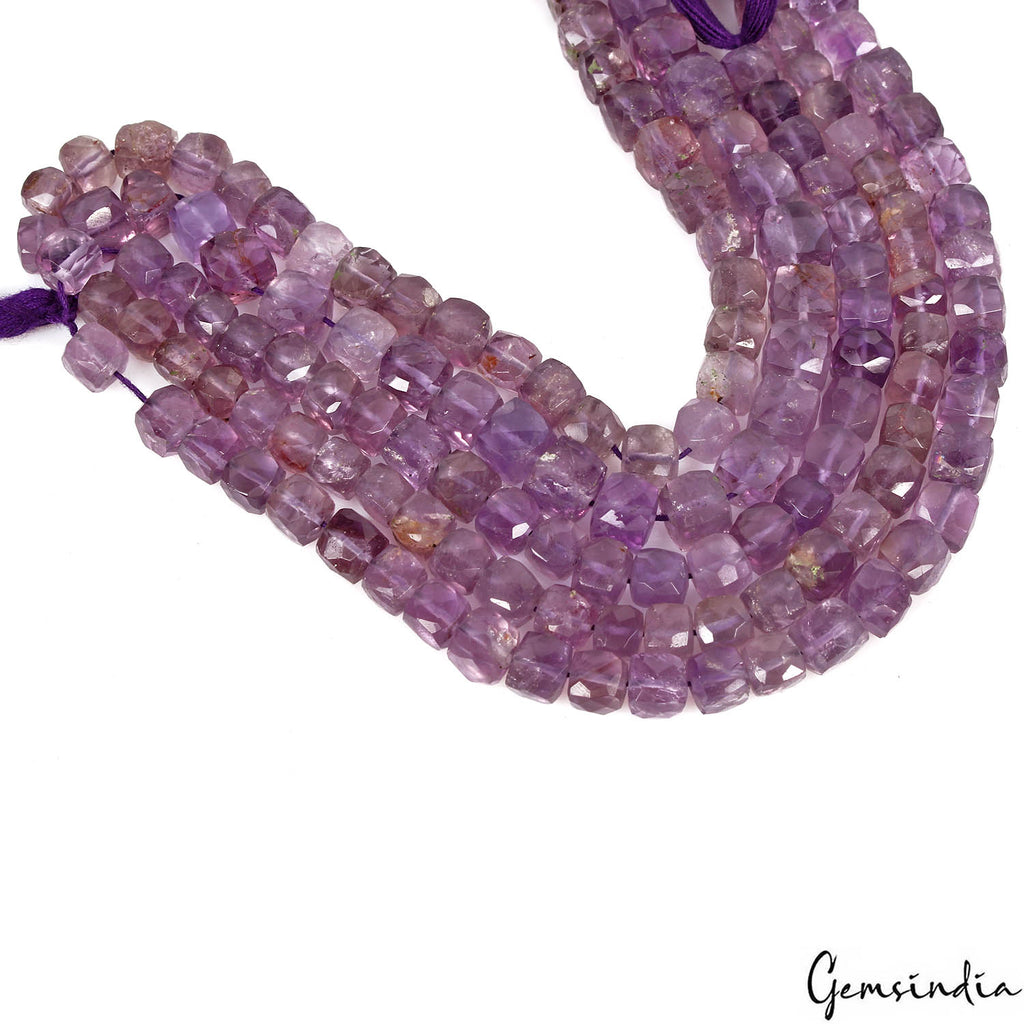 Amethyst Loose Gemstone, Untreated, Purple — 6mm to 8mm, 480 Ct, Madagascar