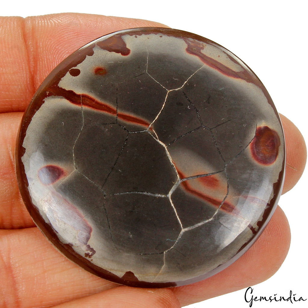 95.60 Cts Natural Untreated Bi Color Septarian Round Can Loose Gems For Pendant