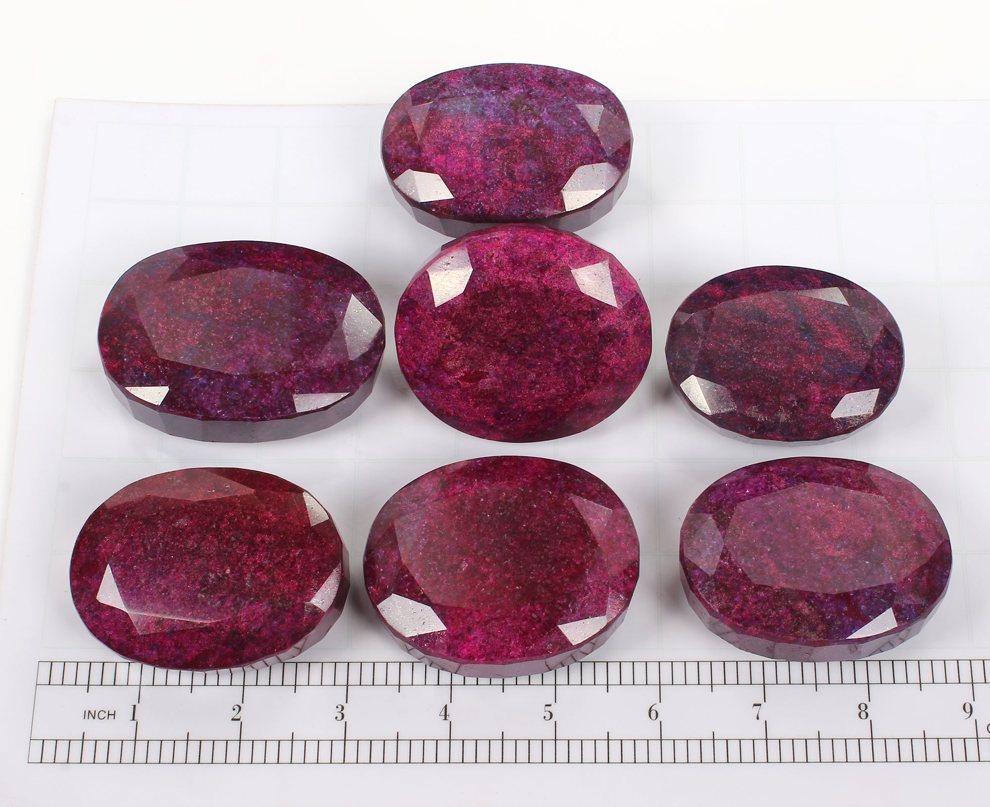 Natural Red Ruby 7500 Ct Oval Cut Loose Earth mined Gemstone from Madagascar 7Pc