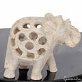 Soapstone Elephant Figurine — 94x80x47mm, 1350 Ct