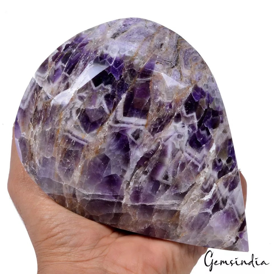 Amethyst Loose Gemstone, Pear Cut — 6x4.5x4.2 Inch, 9100 Ct (1.82 Kg), Brazil