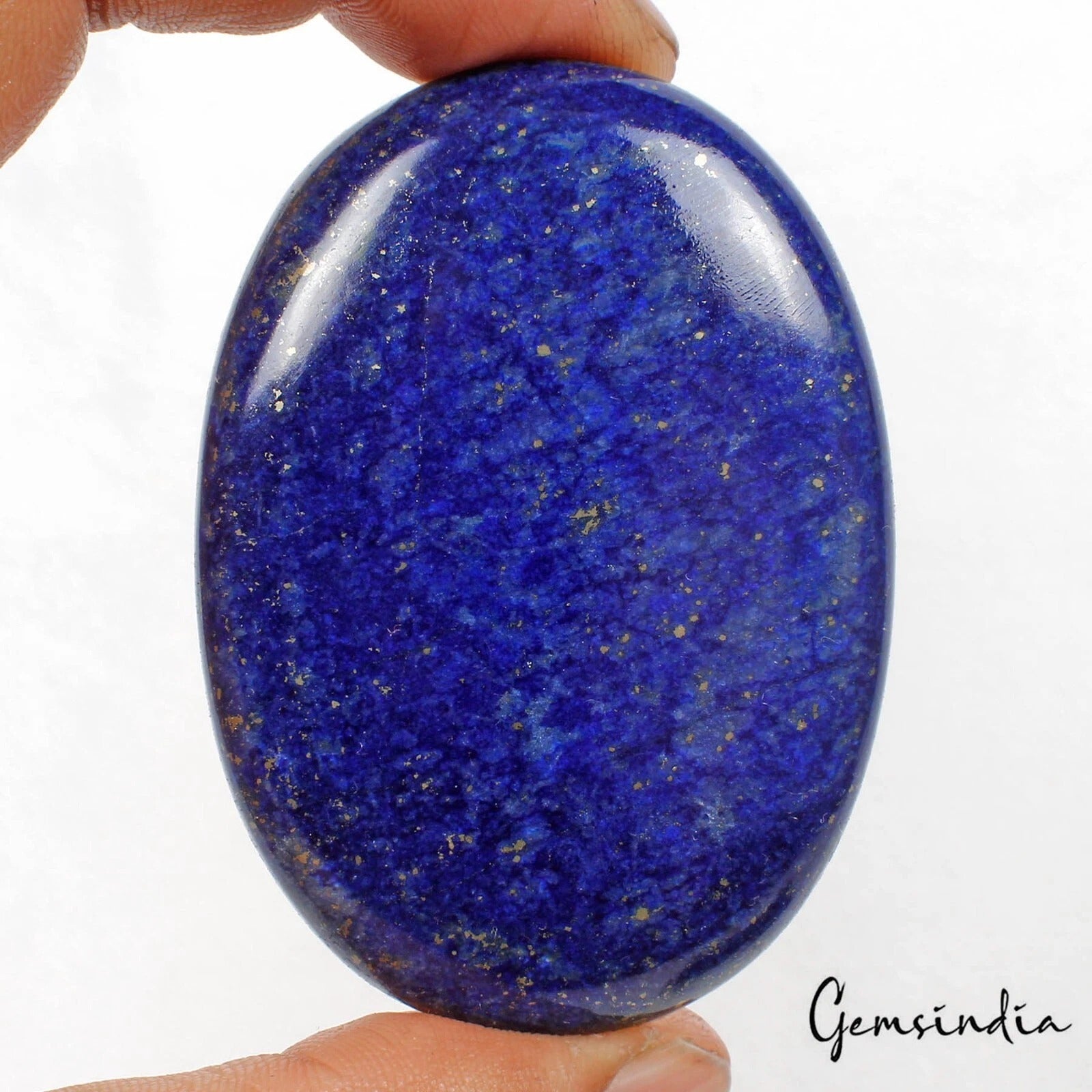 Lapis Lazuli Cabochon, Oval Cabochon, Blue — 64x 46 x 8mm, 250.00 Ct, Afghanistan