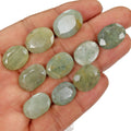 10 Pcs Natural Beryl Aquamarine 16-20mm Oval Cut Untreated Gemstones~136.70 Ct