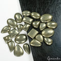 Pyrite Lot, Cabochon, Untreated, Gold — 23 Pieces, 14mm to 28mm, 600 Ct