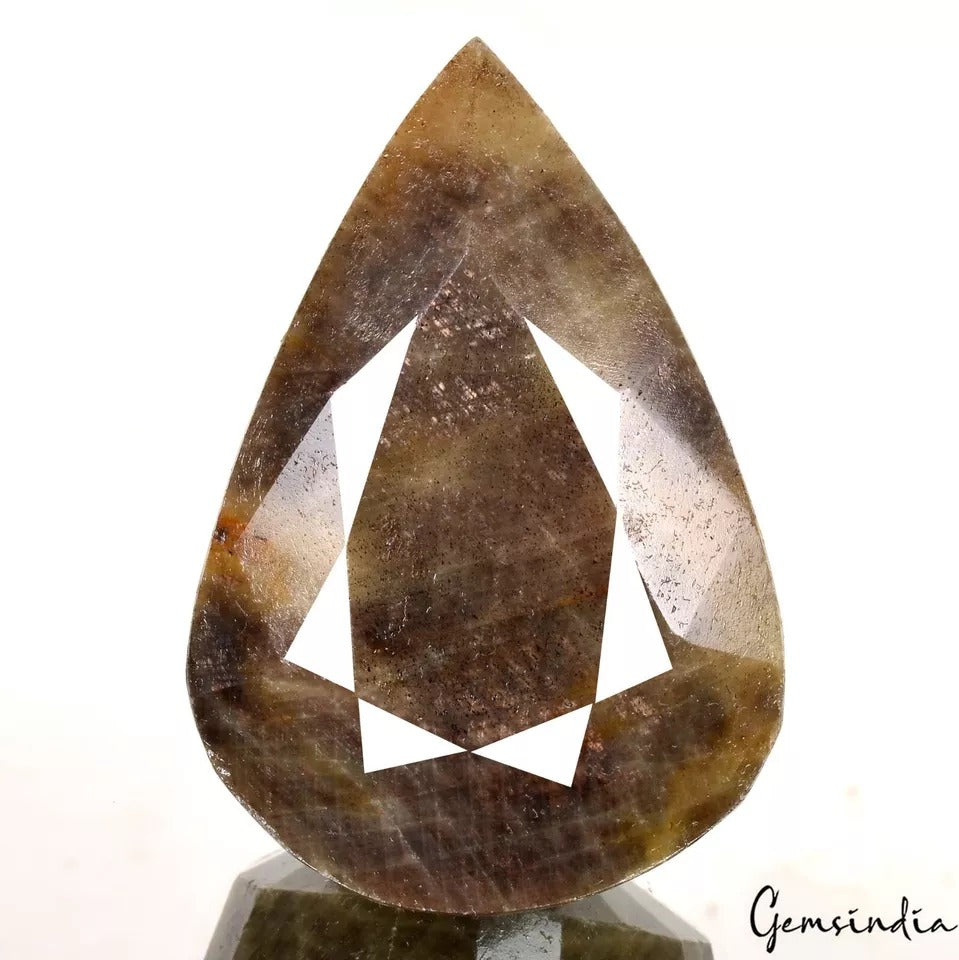 Sapphire Loose Gemstone, Pear Cut, Untreated — 64 x 43 x 22 mm, 620 Ct, Madagascar