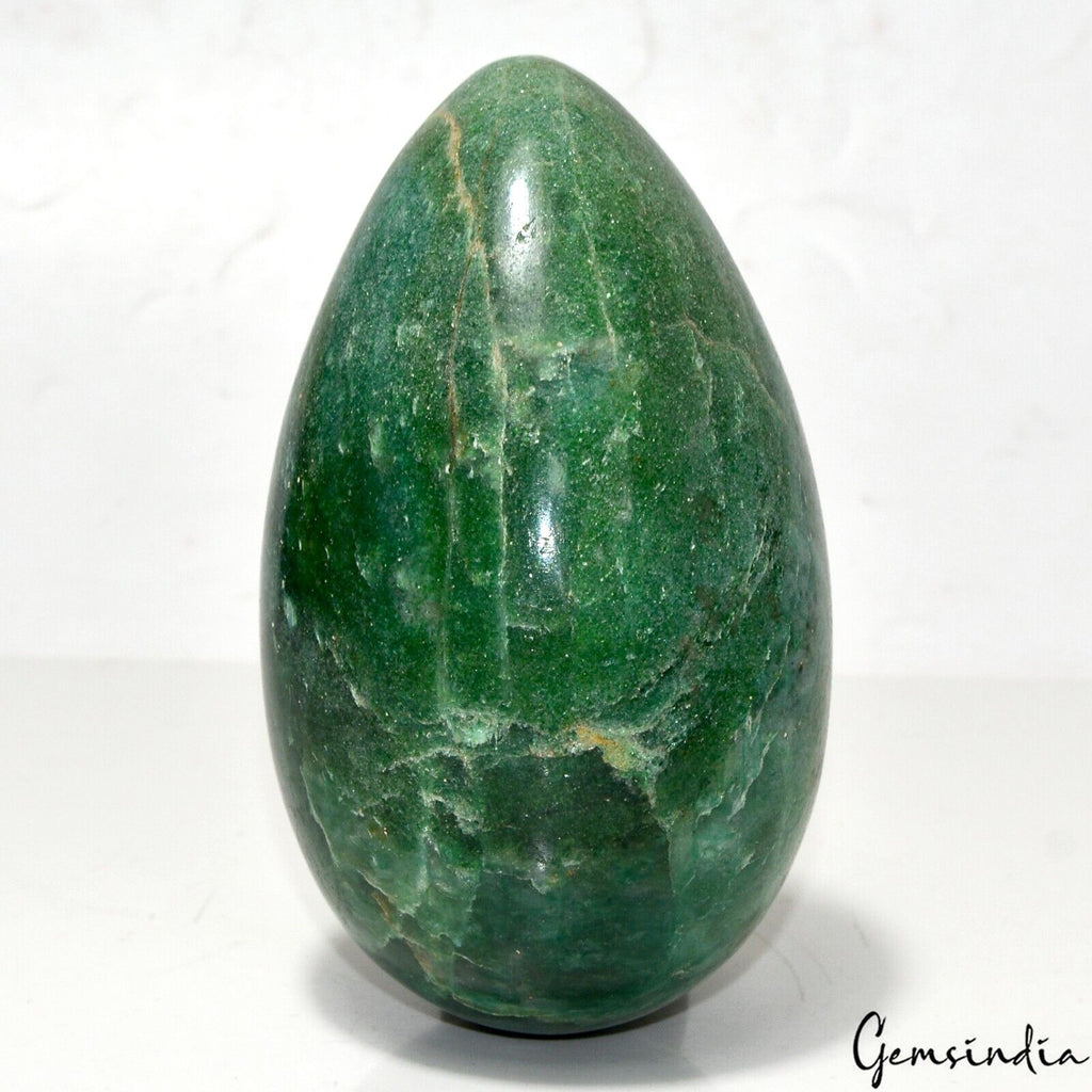 4040 Ct/4.7" Natural Green Aventurine Crystal Healing Mineral Egg Shape Gemstone