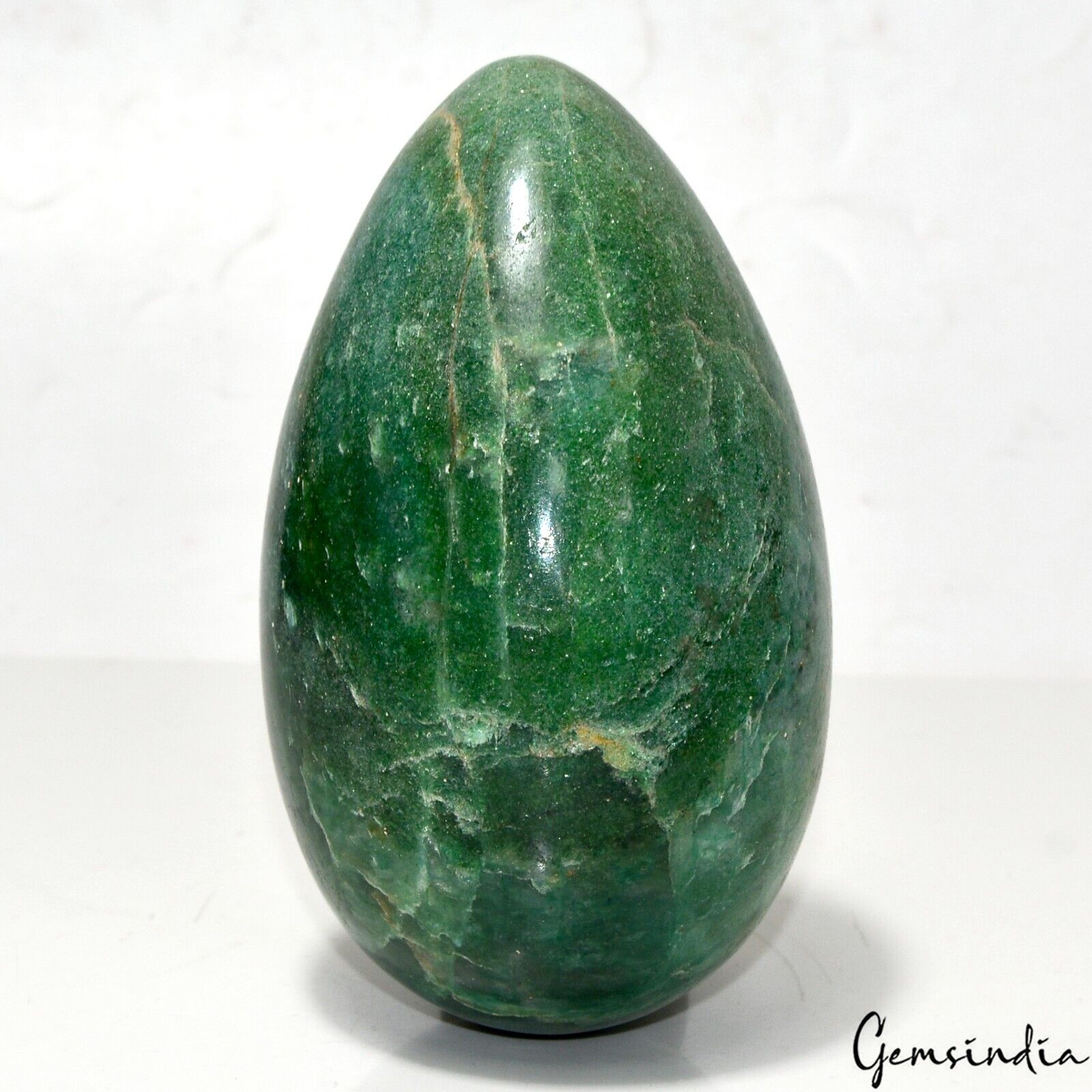 4040 Ct/4.7" Natural Green Aventurine Crystal Healing Mineral Egg Shape Gemstone