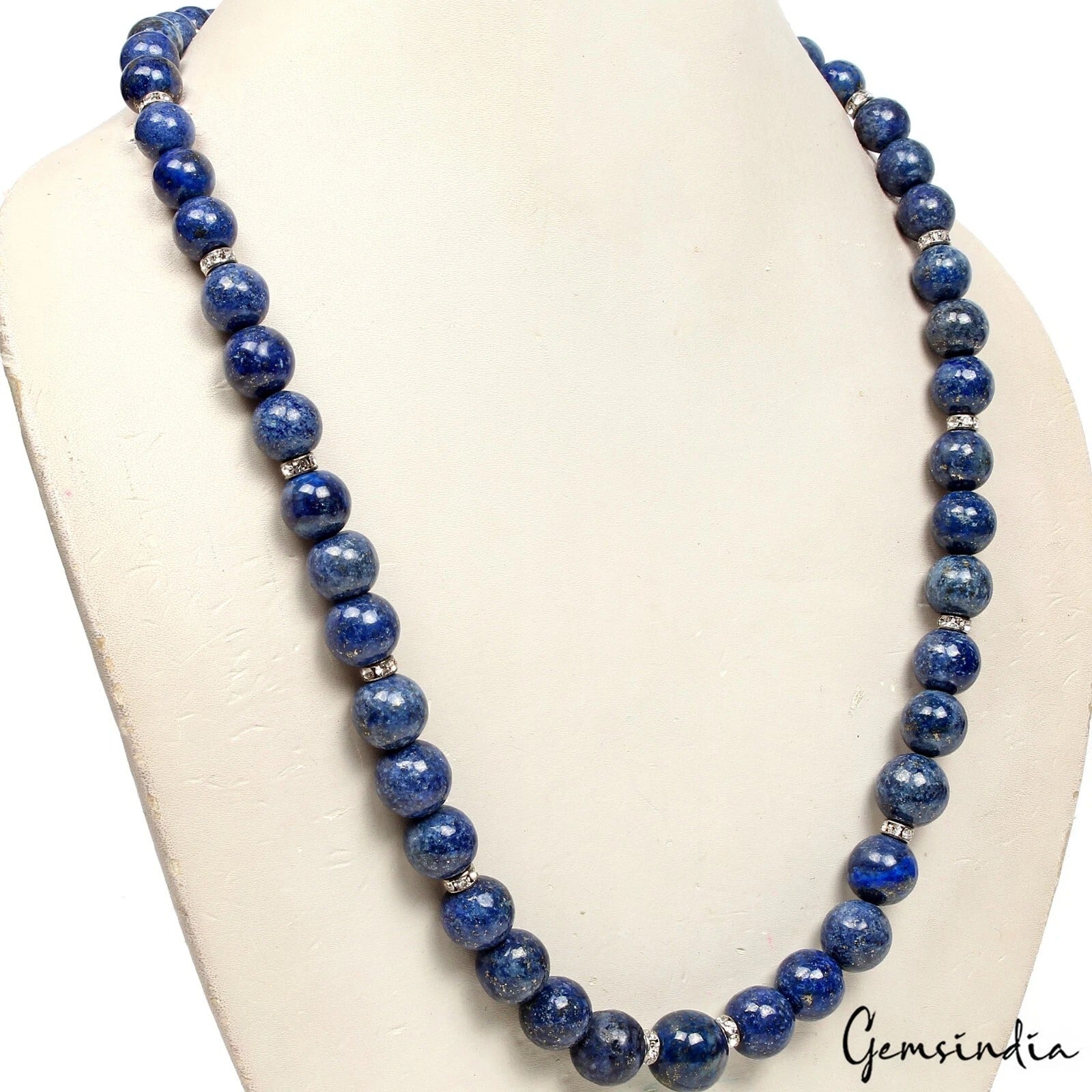 Lapis Lazuli Necklace, Color Enhanced, Blue — 08mm to 13mm, 490 Ct