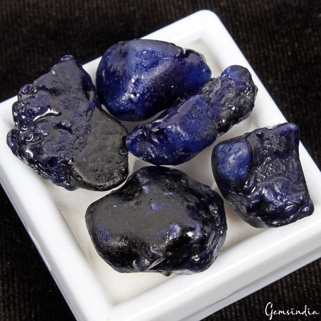 250.10 Ct 100% Natural Rough Ceylon Blue Sapphire Uncut Crystal Loose Gemstones