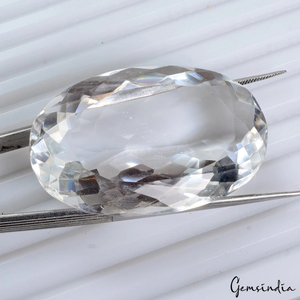 151.60 Cts Natural White Quartz Oval Cut Loose Sparkling Jewelry Kind Gemstone