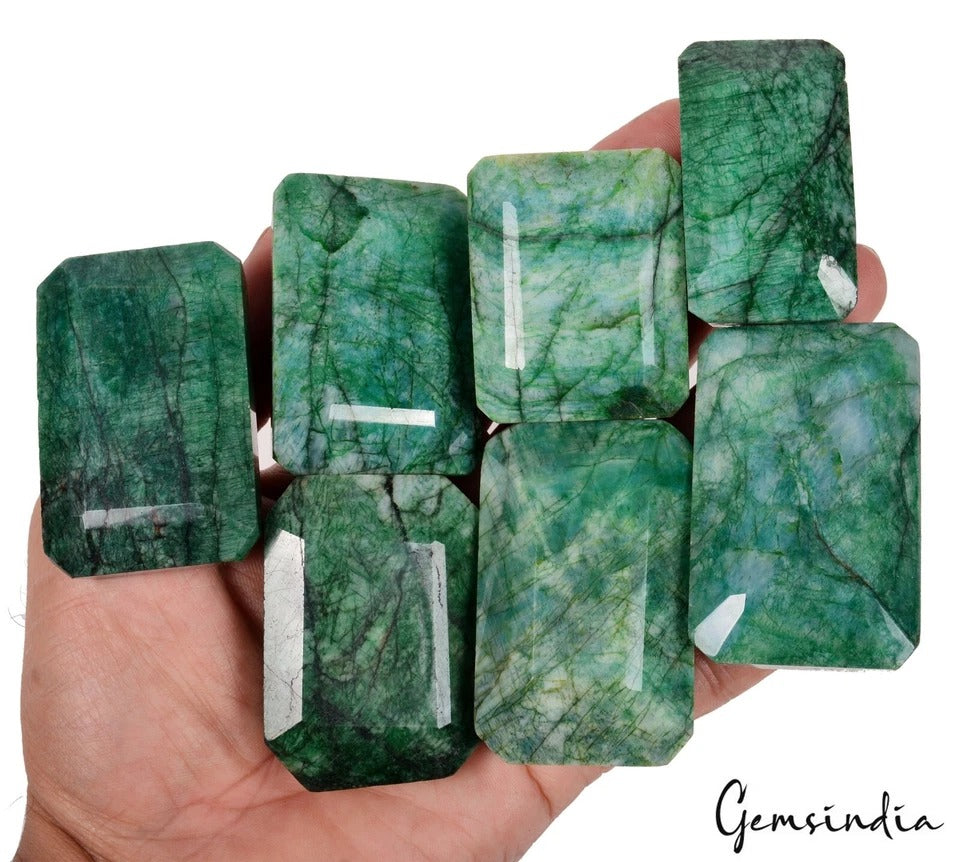 3180 Ct Natural Brazilian Green Emerald Octagon Cut Earth Mined Loose Gemstones