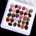 25.10 Ct Natural Multi color Tourmaline AAA Quality Oval Cut Loose Gemstone Lot
