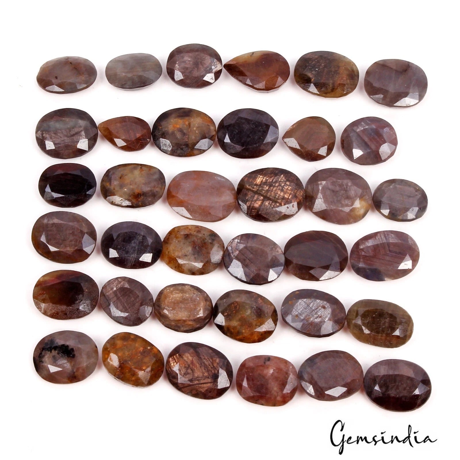 450 Cts/36 Pcs Natural Untreated Multi Color Sapphire Mixed Cut Gems For Jewelry