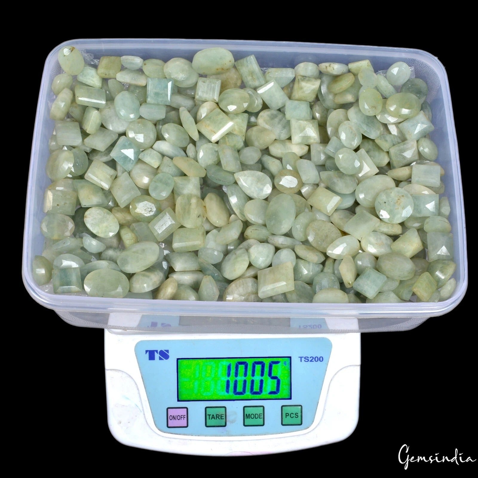 5000 Ct Natural Blue Green Beryl Aquamarine Mix Cut Loose Wholesale Gems~380 Pcs