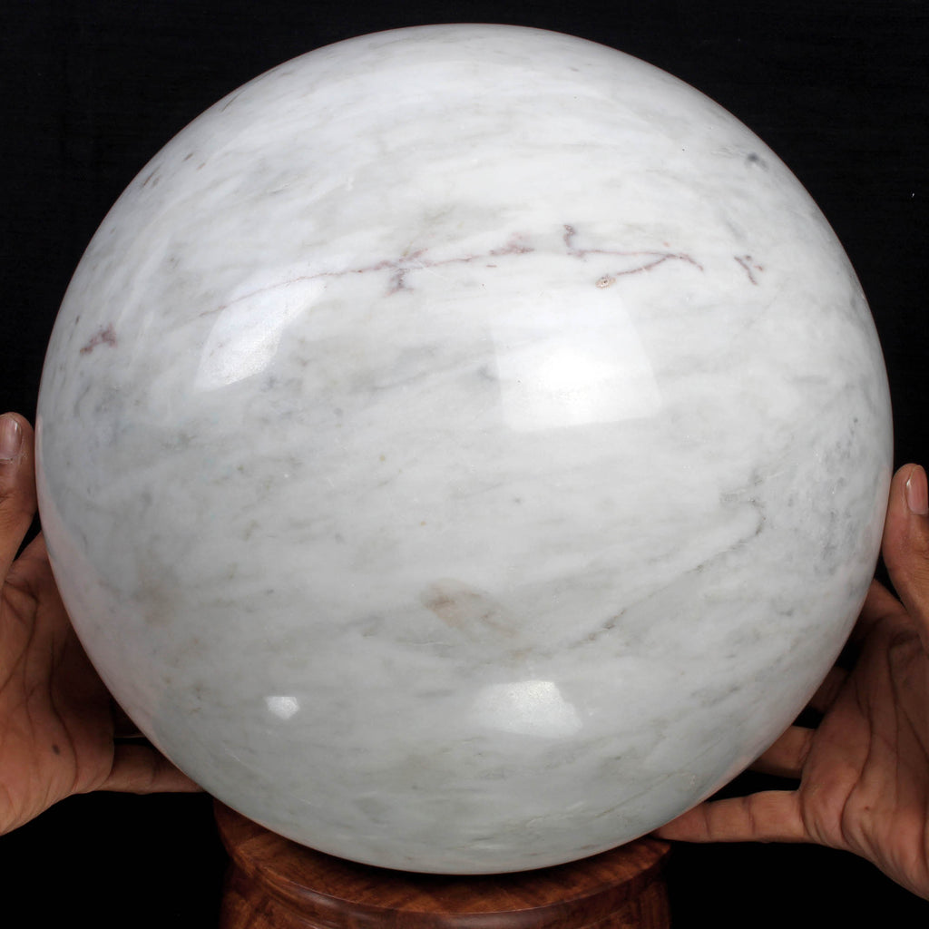 White Quartz Sphere, Untreated — 11.5 Inch in diameter, 42.2 Kg (212500 Ct), Madagascar