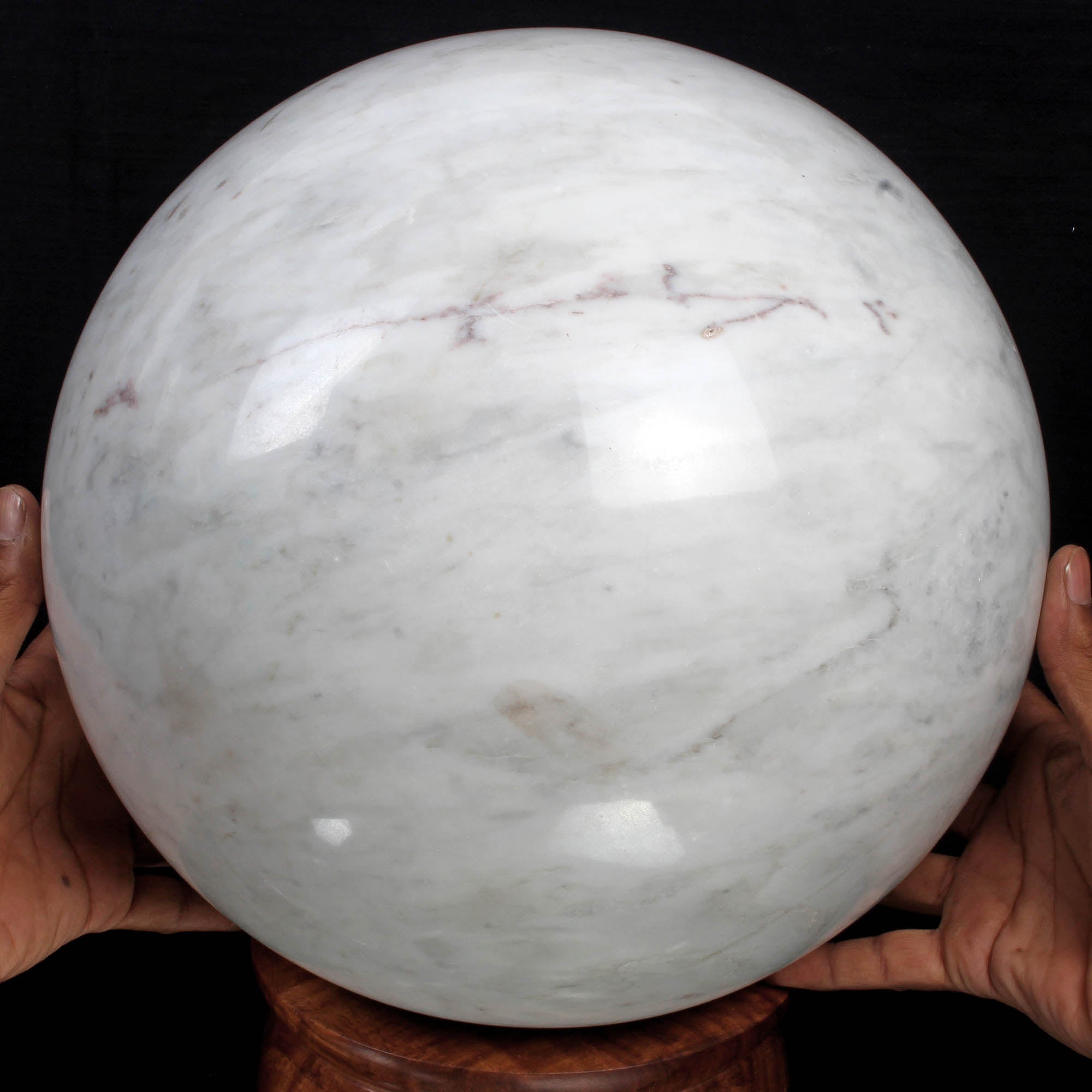 White Quartz Sphere, Untreated — 11.5 Inch in diameter, 42.2 Kg (212500 Ct), Madagascar