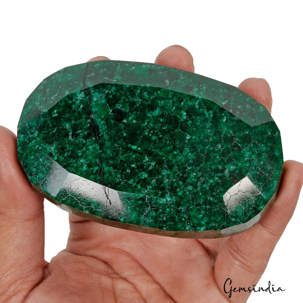 Certified 1300 Cts Natural Brazilian Bottle Green Emerald Oval Huge Loose Gems
