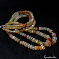 135 Ct/2 Strand Natural Untreated Welo Fire Shine Ethiopian Opal Round Beads 17"