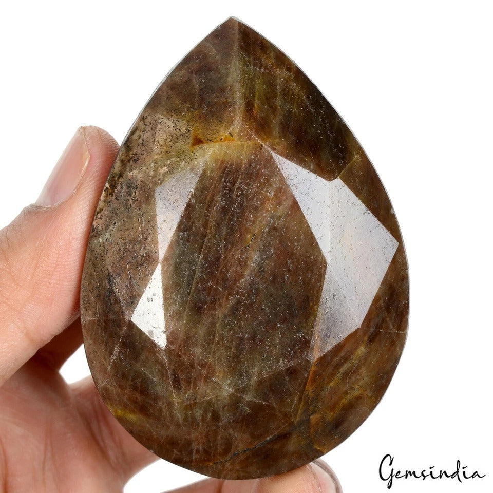 Sapphire Loose Gemstone, Pear Cut, Untreated — 75x53x31mm, 1170 Ct