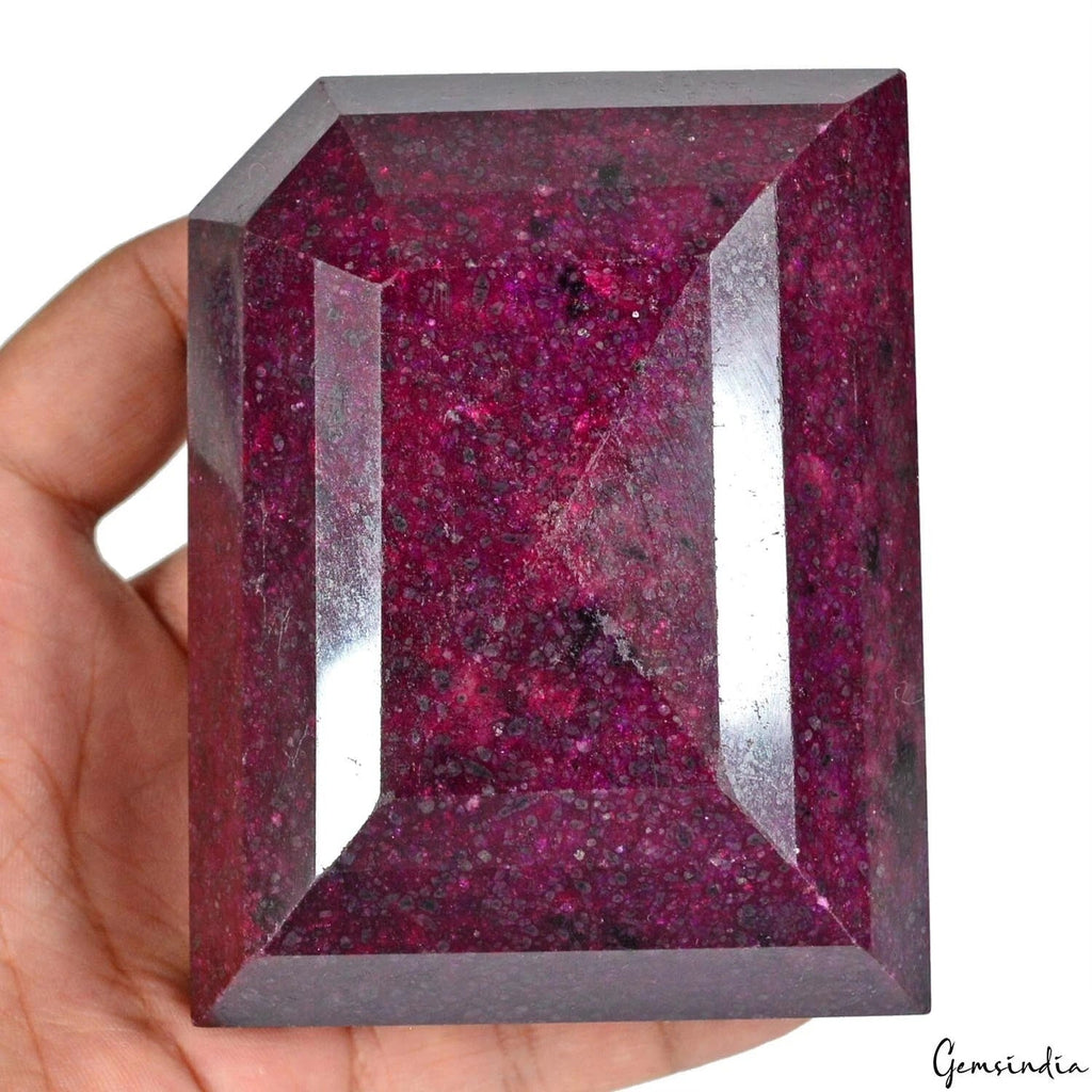 Natural Red Ruby Fancy Cut Faceted Earth Mined 3930 Cts Huge Size Loose Gemstone