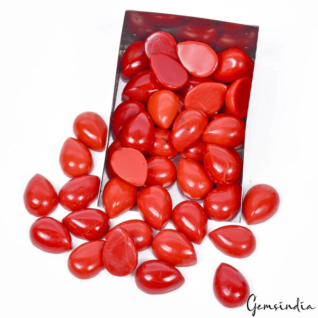 Coral Cabochon, Orange — 13mm to 15mm, 240 Ct